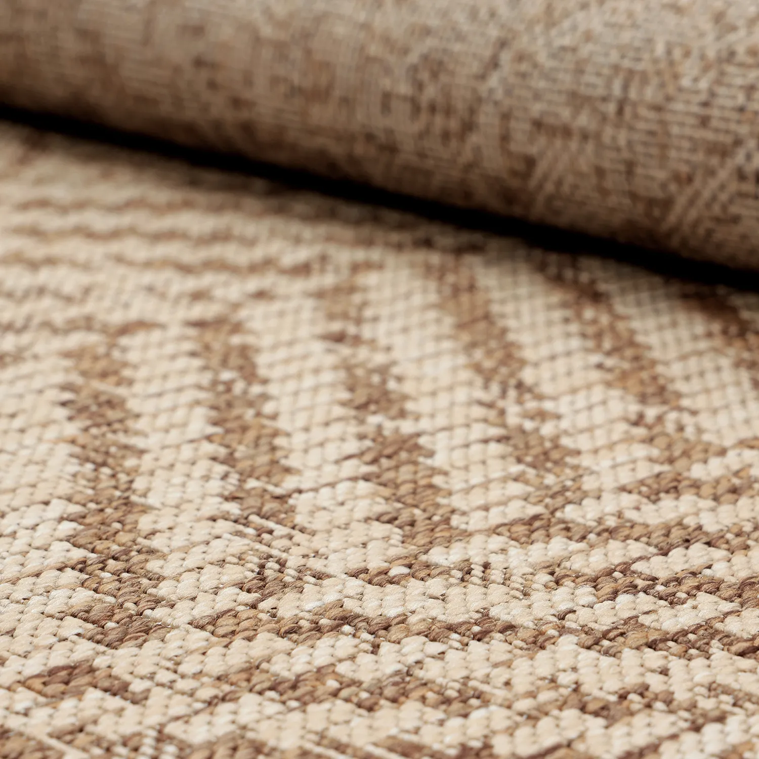 Rund matta - Indoor/Outdoor Donora (brun)