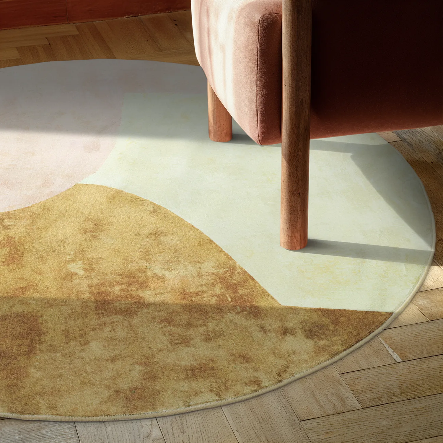 Rund matta - Lazio (beige/rosa)