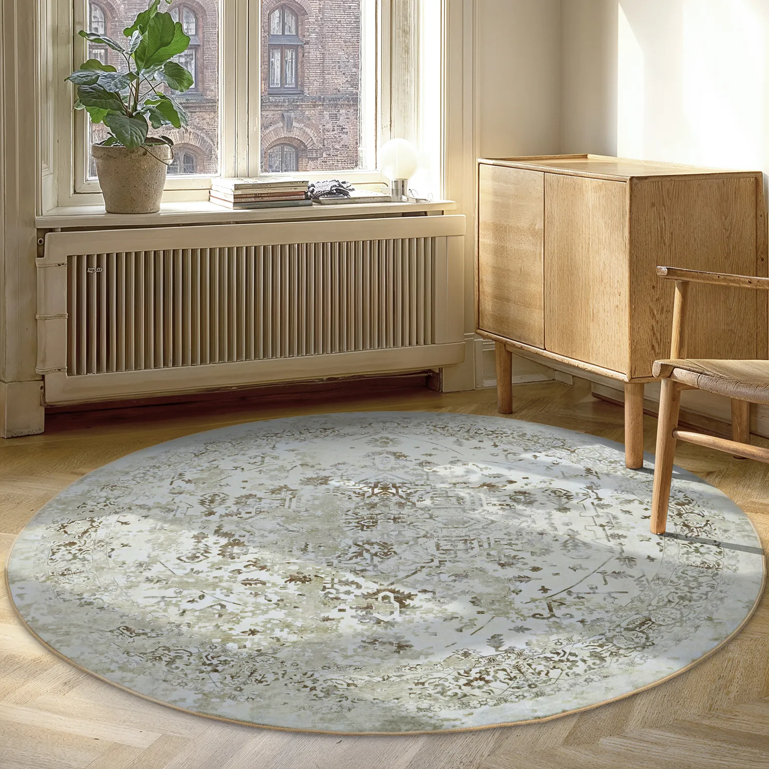 Rund matta - Mateur (beige)