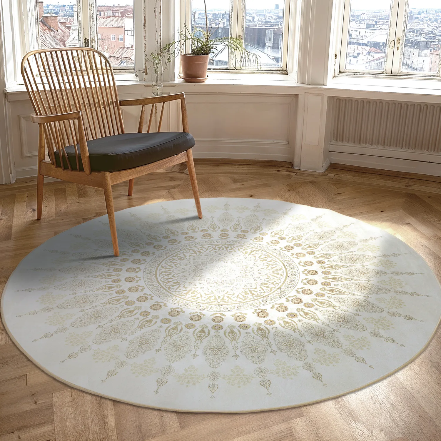 Rund matta - Sandrigo (beige)