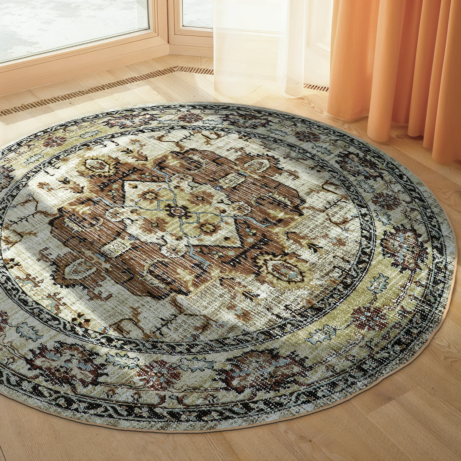 Rund matta - Siliana (beige)