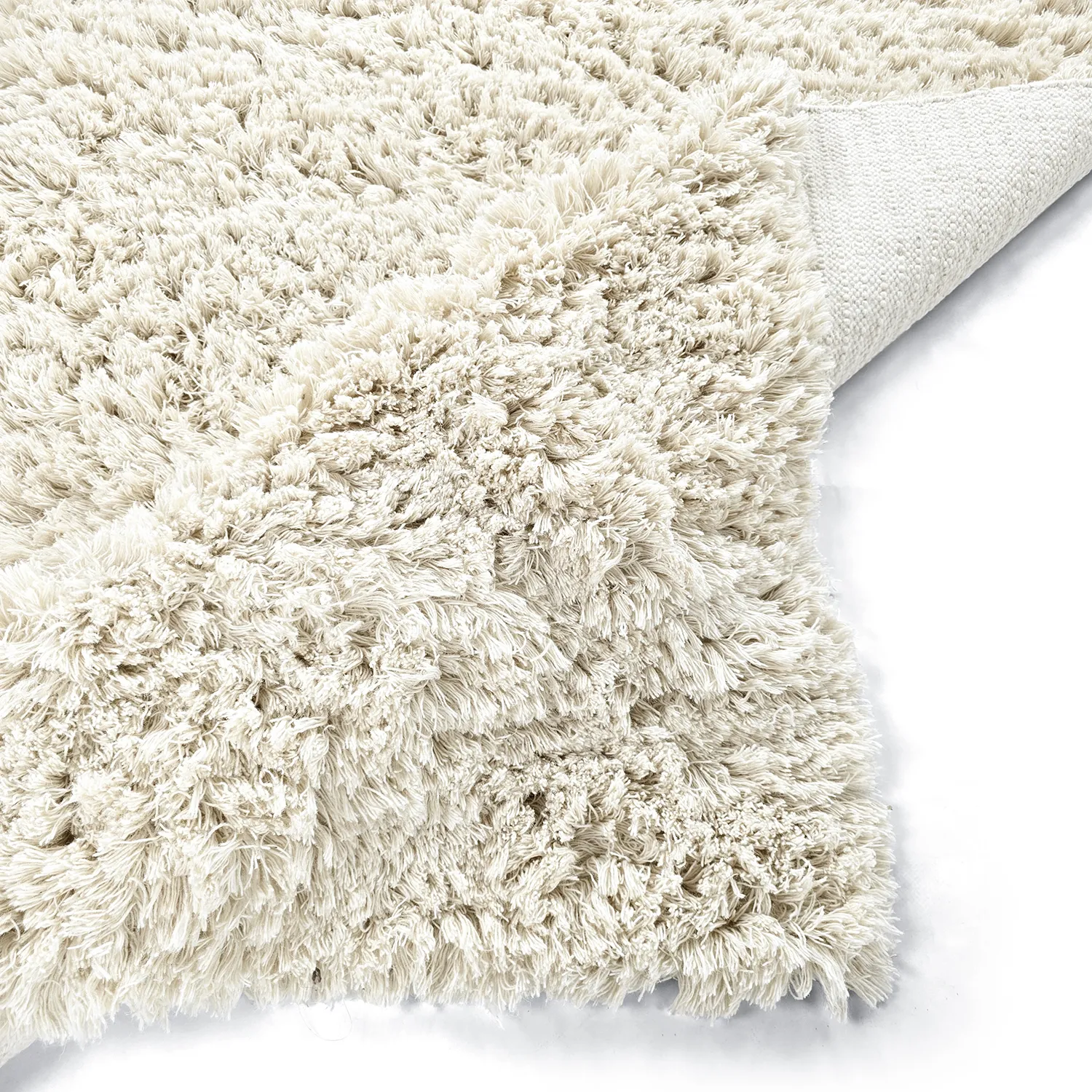 Ryamatta - Fassale Hand Woven Wool Shaggy (vit)