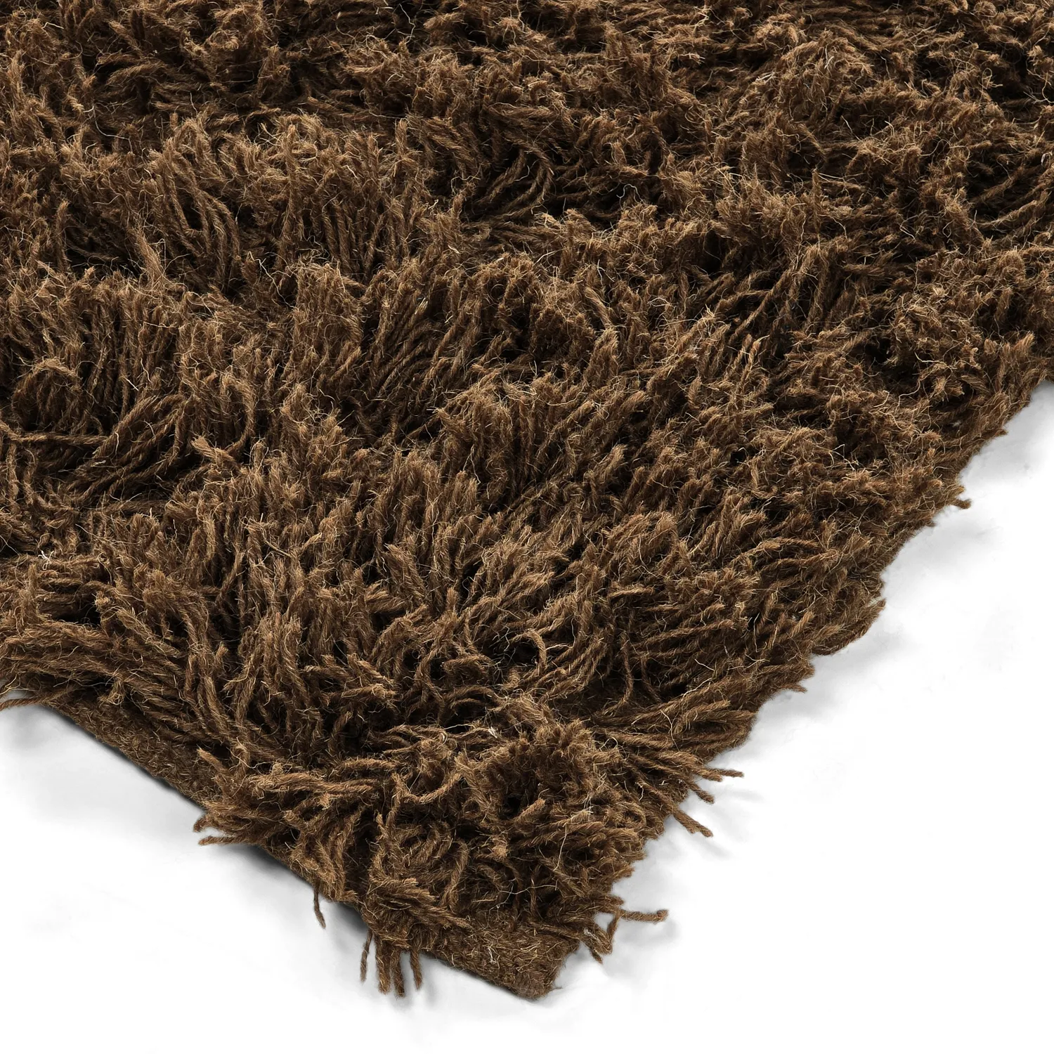 Ryamatta - Melilla Hand Woven Wool Shaggy (brun)