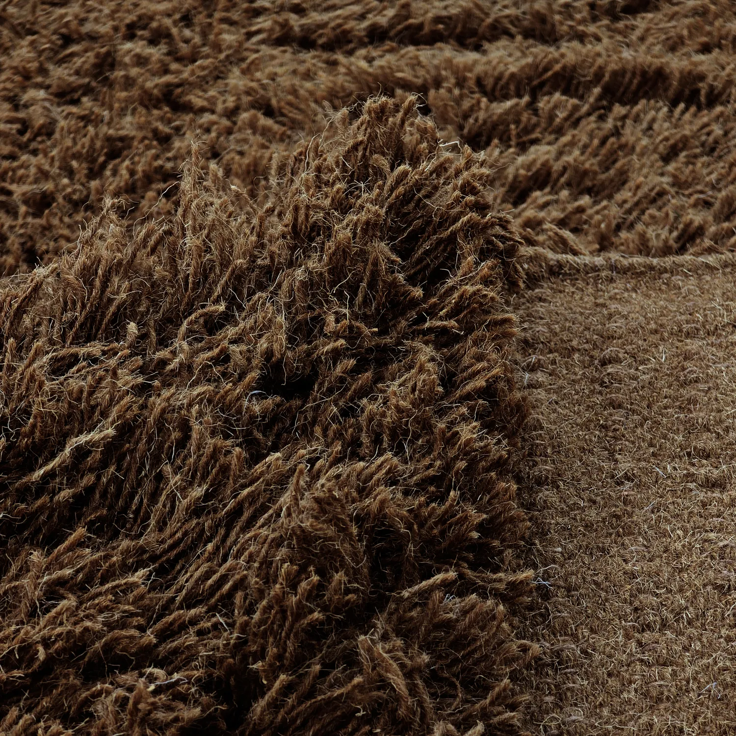 Ryamatta - Melilla Hand Woven Wool Shaggy (brun)