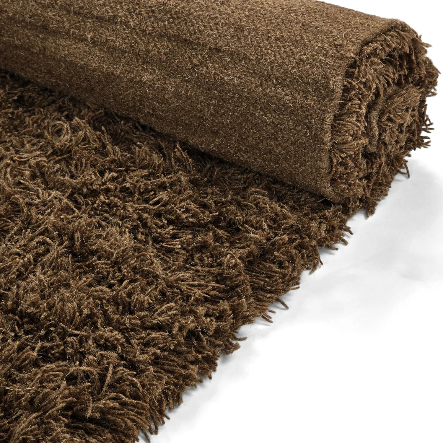 Ryamatta - Melilla Hand Woven Wool Shaggy (brun)