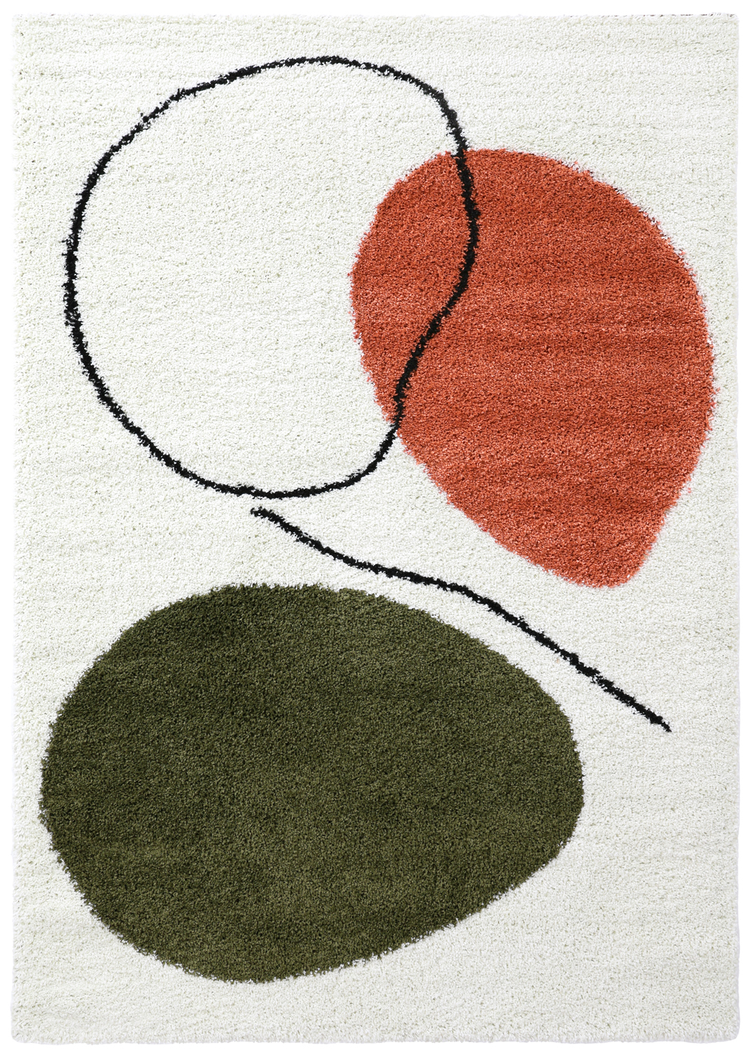 ryamattor - sanghar (vit/orange/grön) (storlek: 160 x 230 cm)