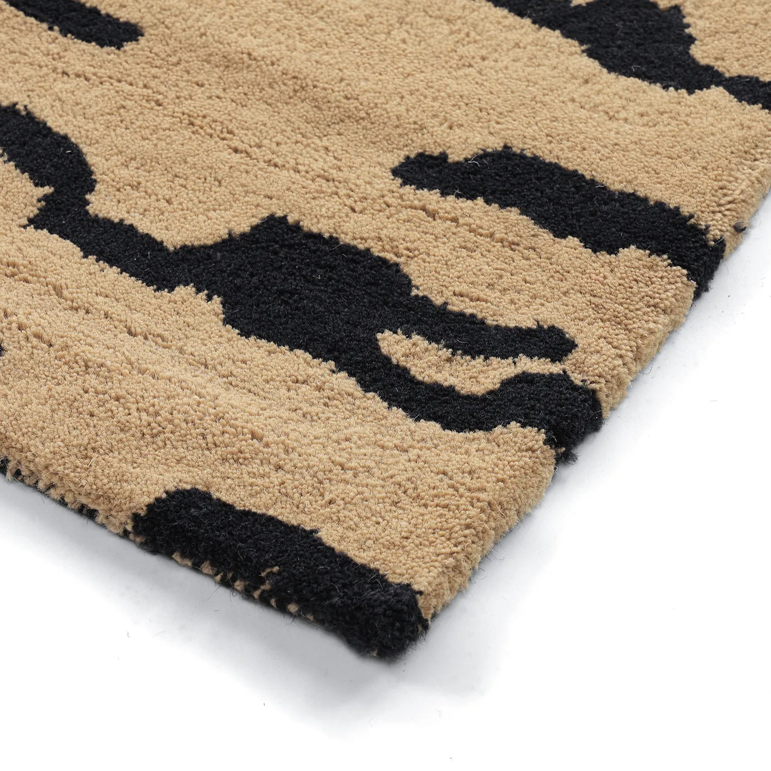 Ryamatta - Zebra Tufted Wool Premium (beige/svart)