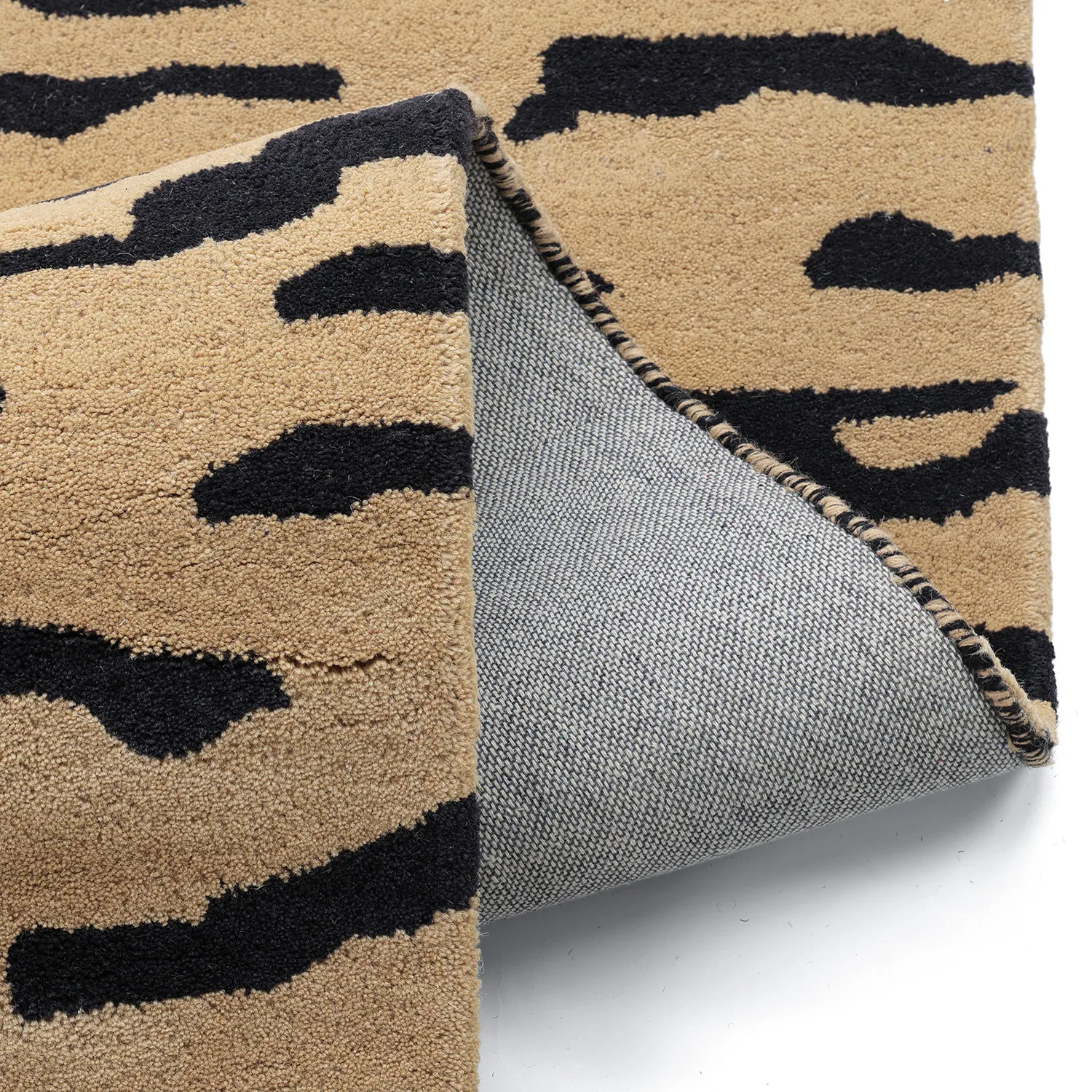 Ryamatta - Zebra Tufted Wool Premium (beige/svart)