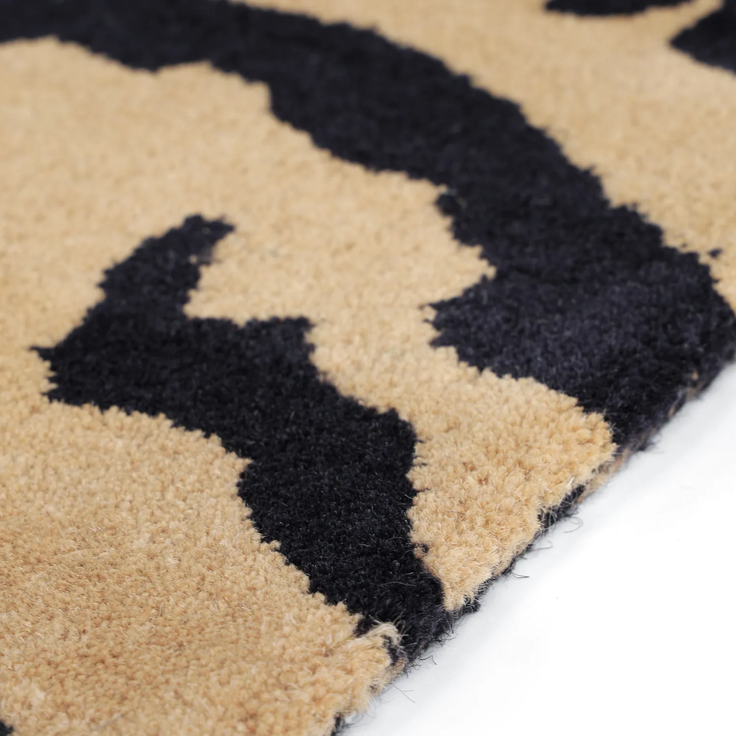 Ryamatta - Zebra Tufted Wool Premium (beige/svart)