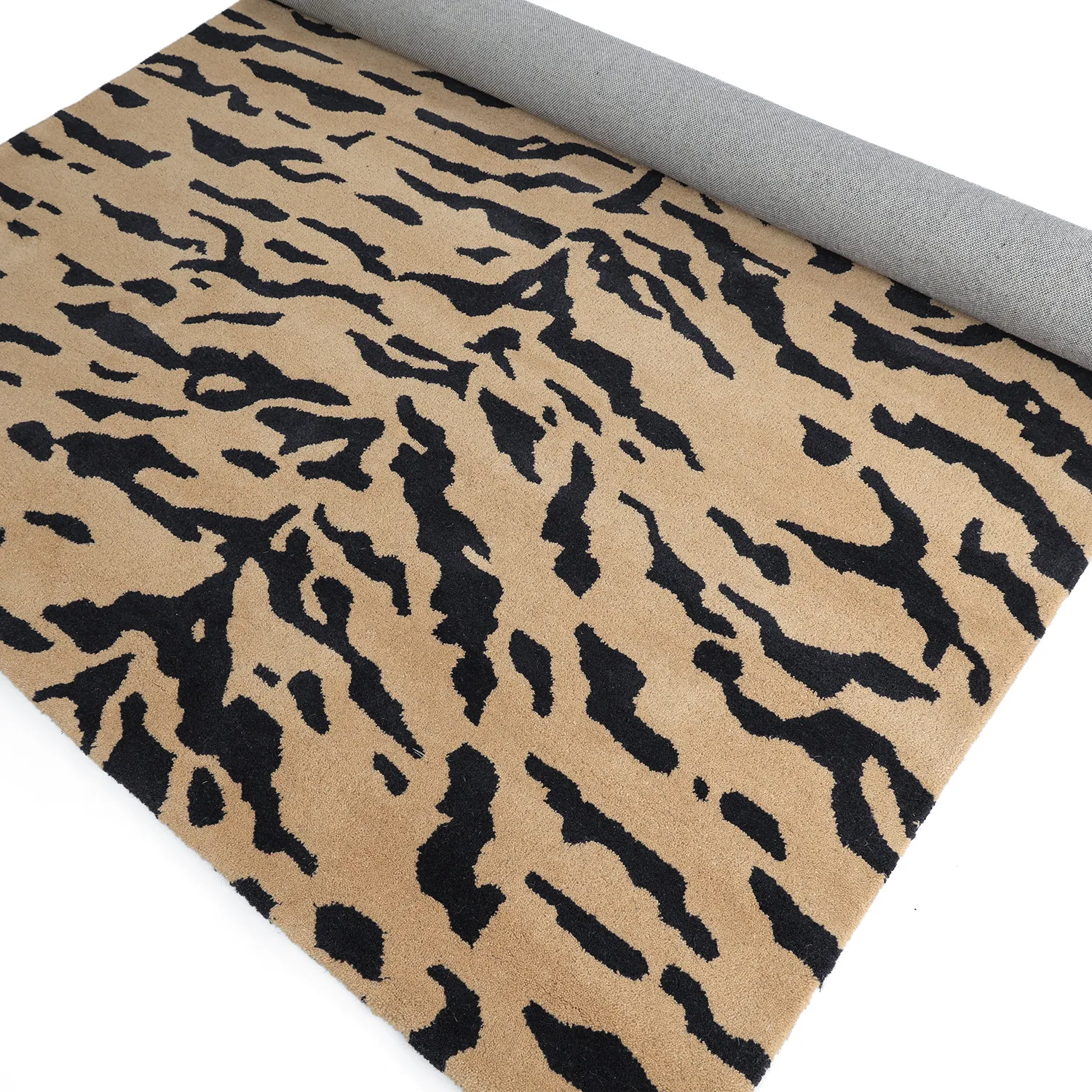 Ryamatta - Zebra Tufted Wool Premium (beige/svart)