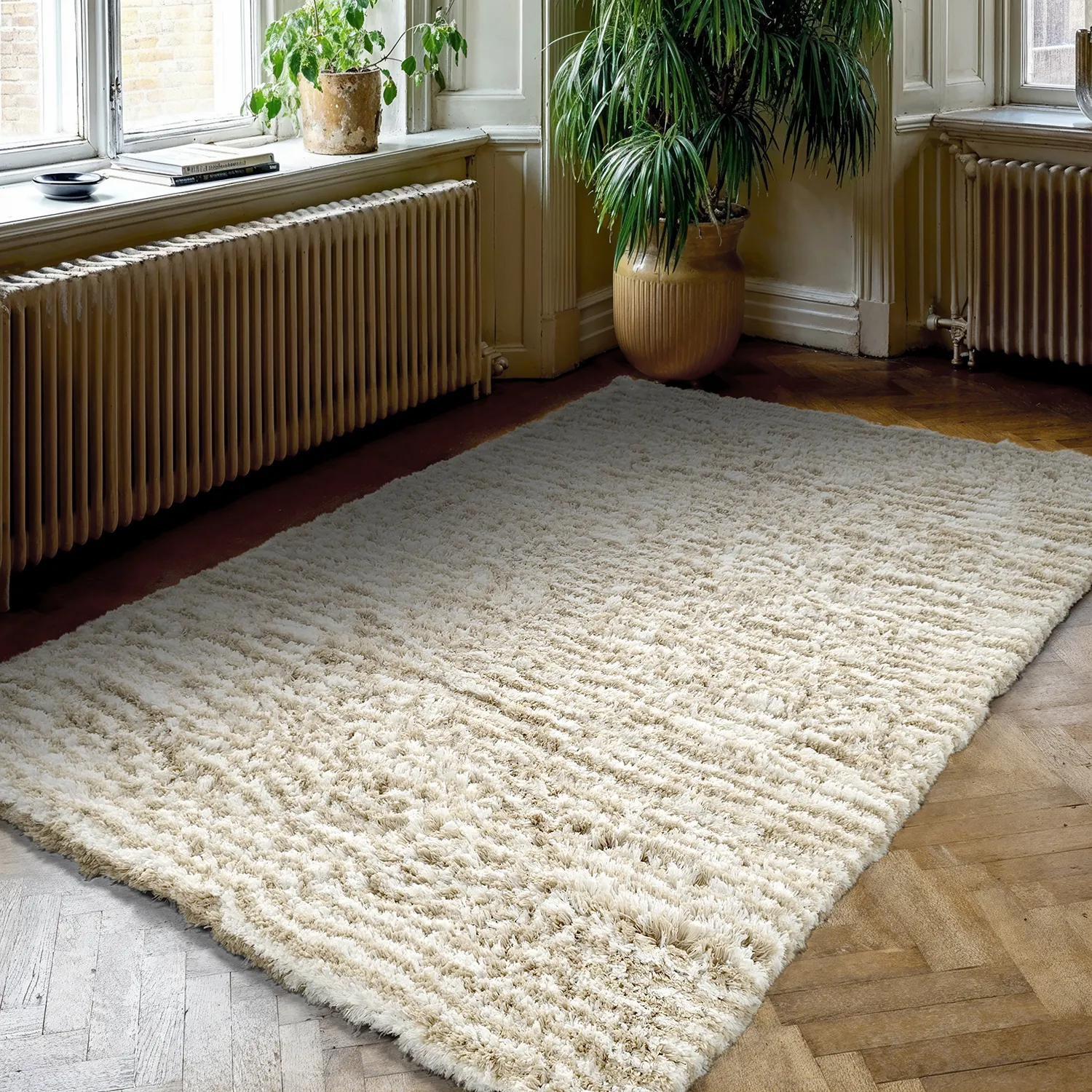Ryamattor - Aden (beige/vit)