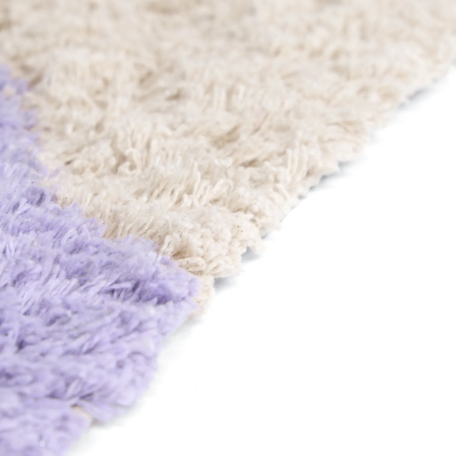 Ryamattor - Amira Natural Cotton Shaggy (lila/beige)