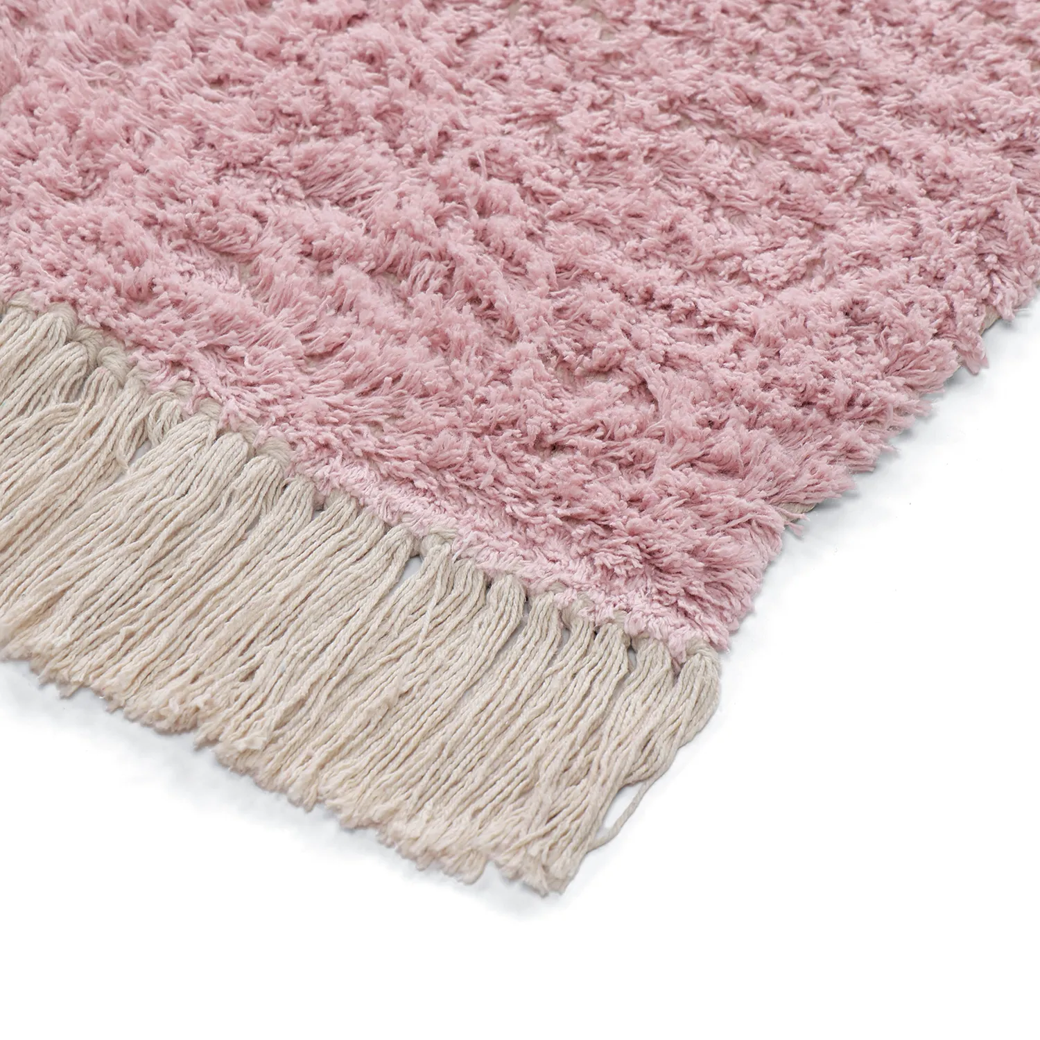 Ryamattor - Amira Natural Cotton Shaggy (rosa)