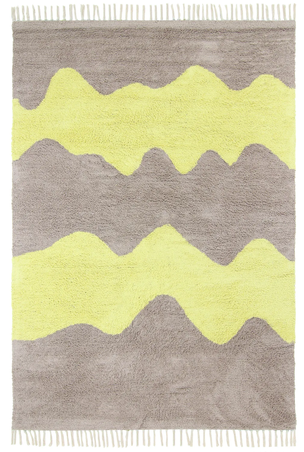 Ryamattor - Amira Natural Cotton Shaggy (taupe/gul)