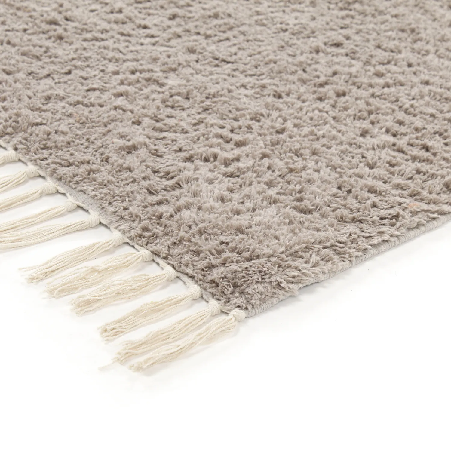 Ryamattor - Amira Natural Cotton Shaggy (taupe/gul)