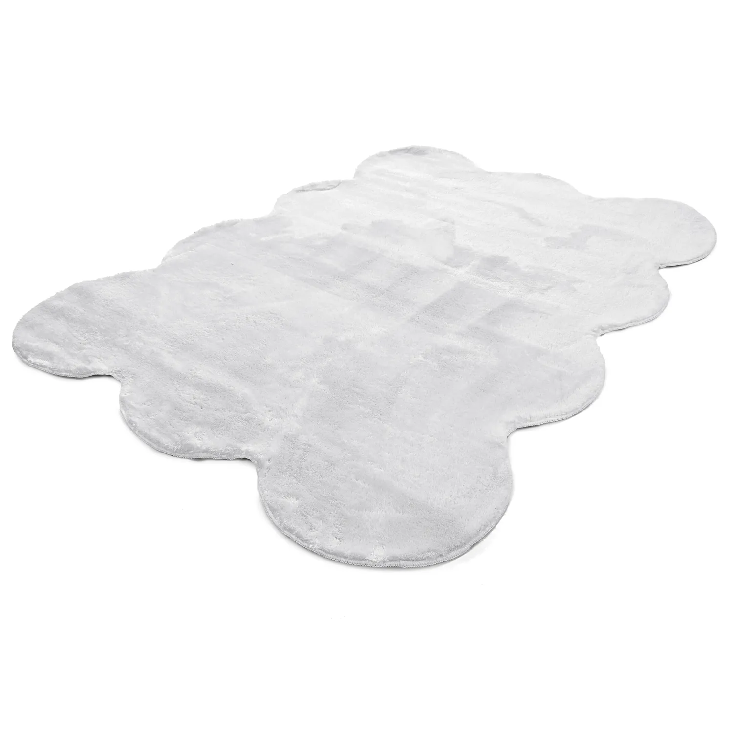Vågig Ryamatta - Aranga Super Soft Fur (vit)