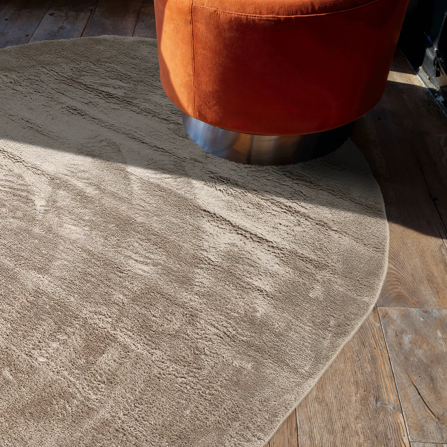 Oval Ryamatta - Aranga Super Soft Fur (brun)