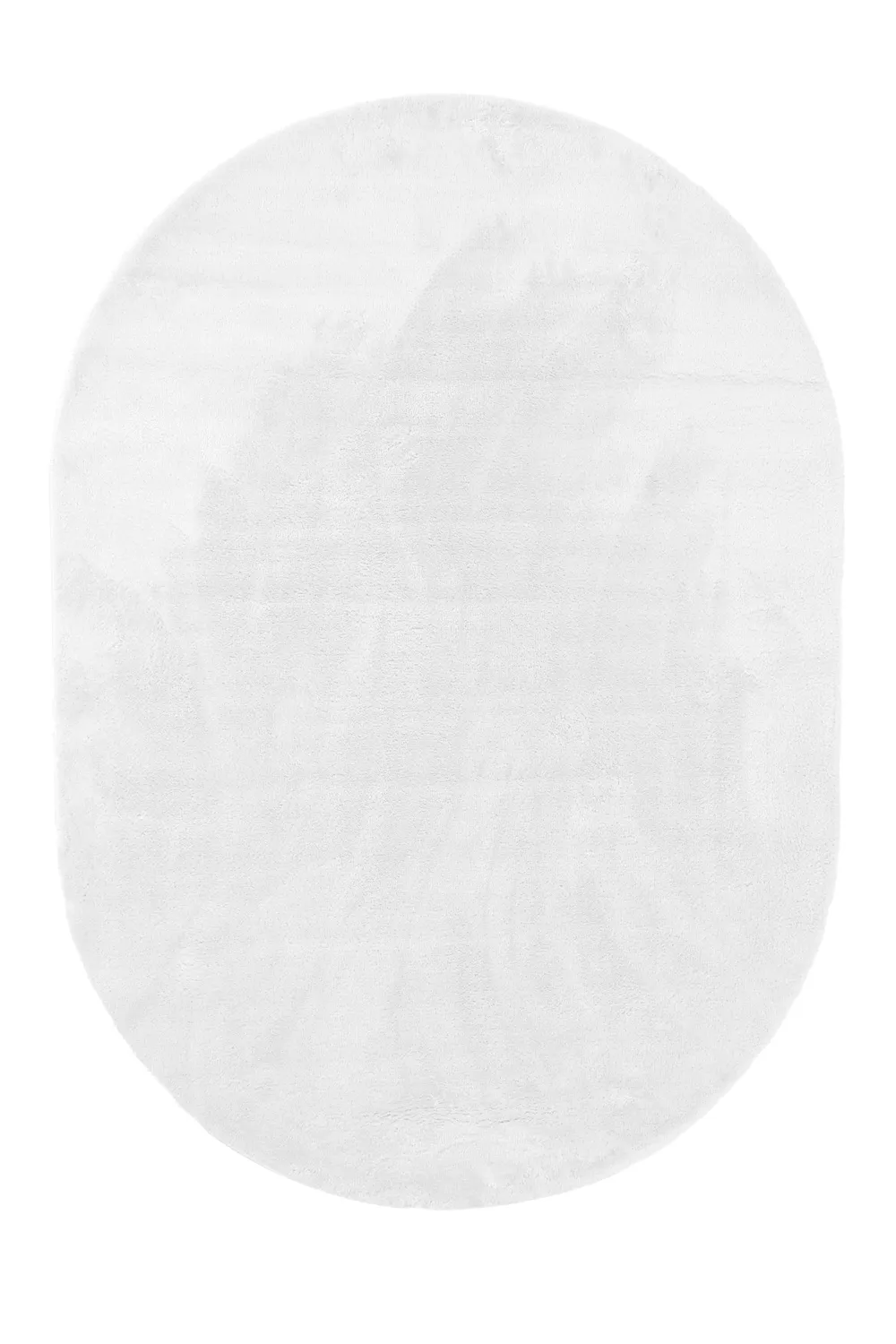 Oval Ryamatta - Aranga Super Soft Fur (vit)