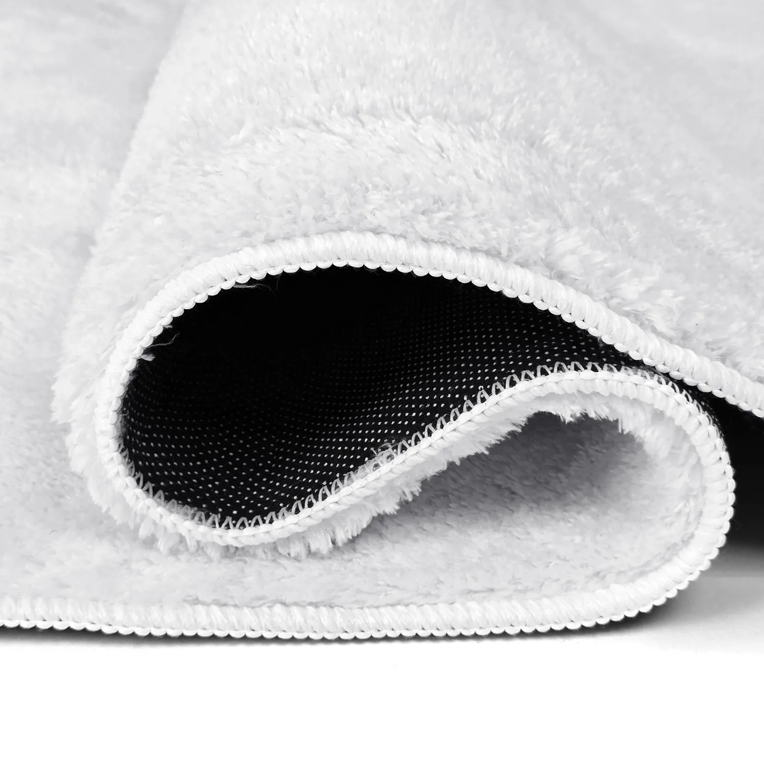 Oval Ryamatta - Aranga Super Soft Fur (vit)