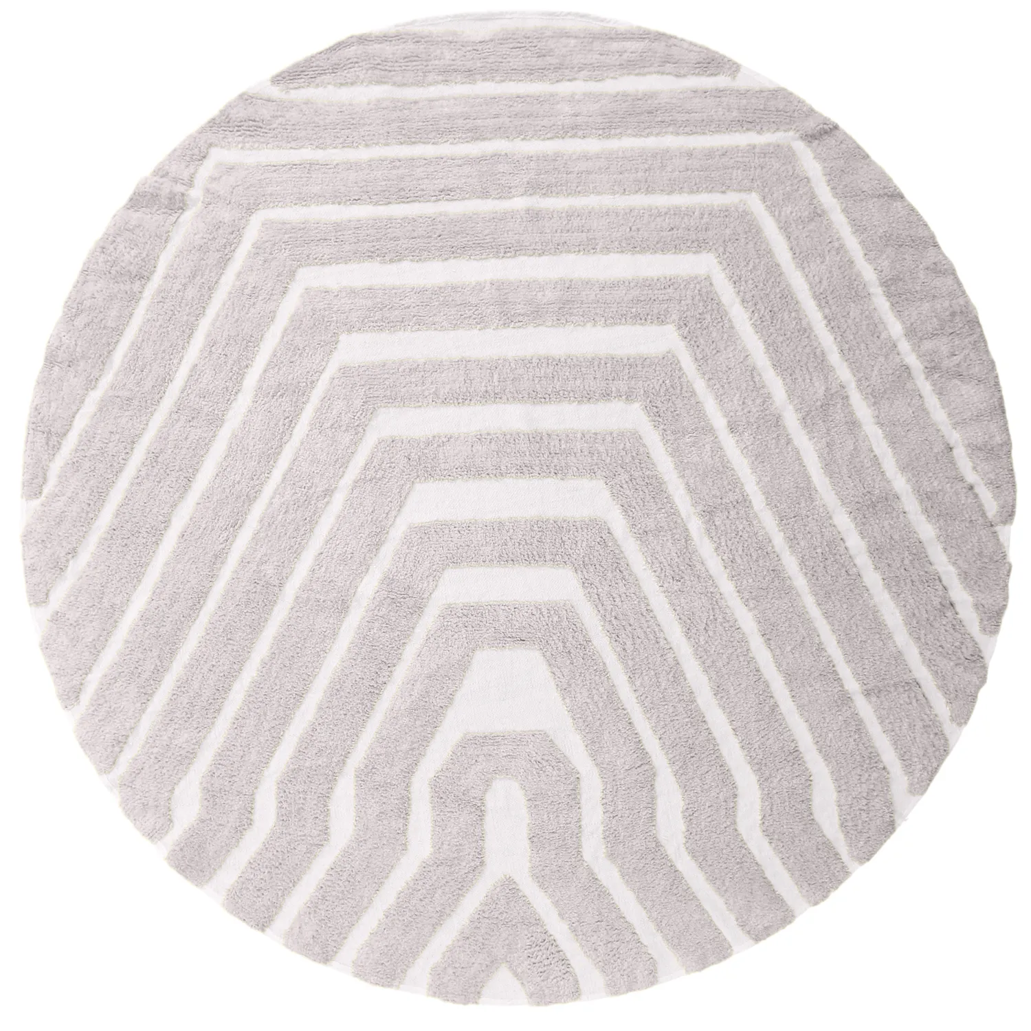 Rund matta - Callista Natural Cotton Shaggy (taupe)