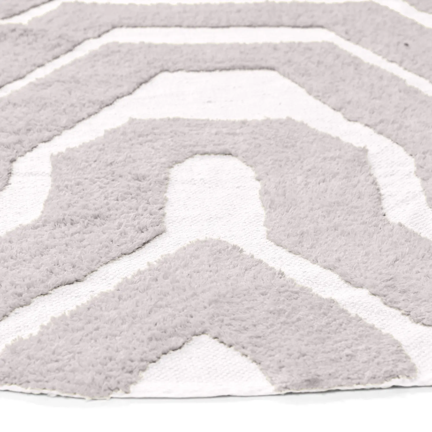 Rund matta - Callista Natural Cotton Shaggy (taupe)