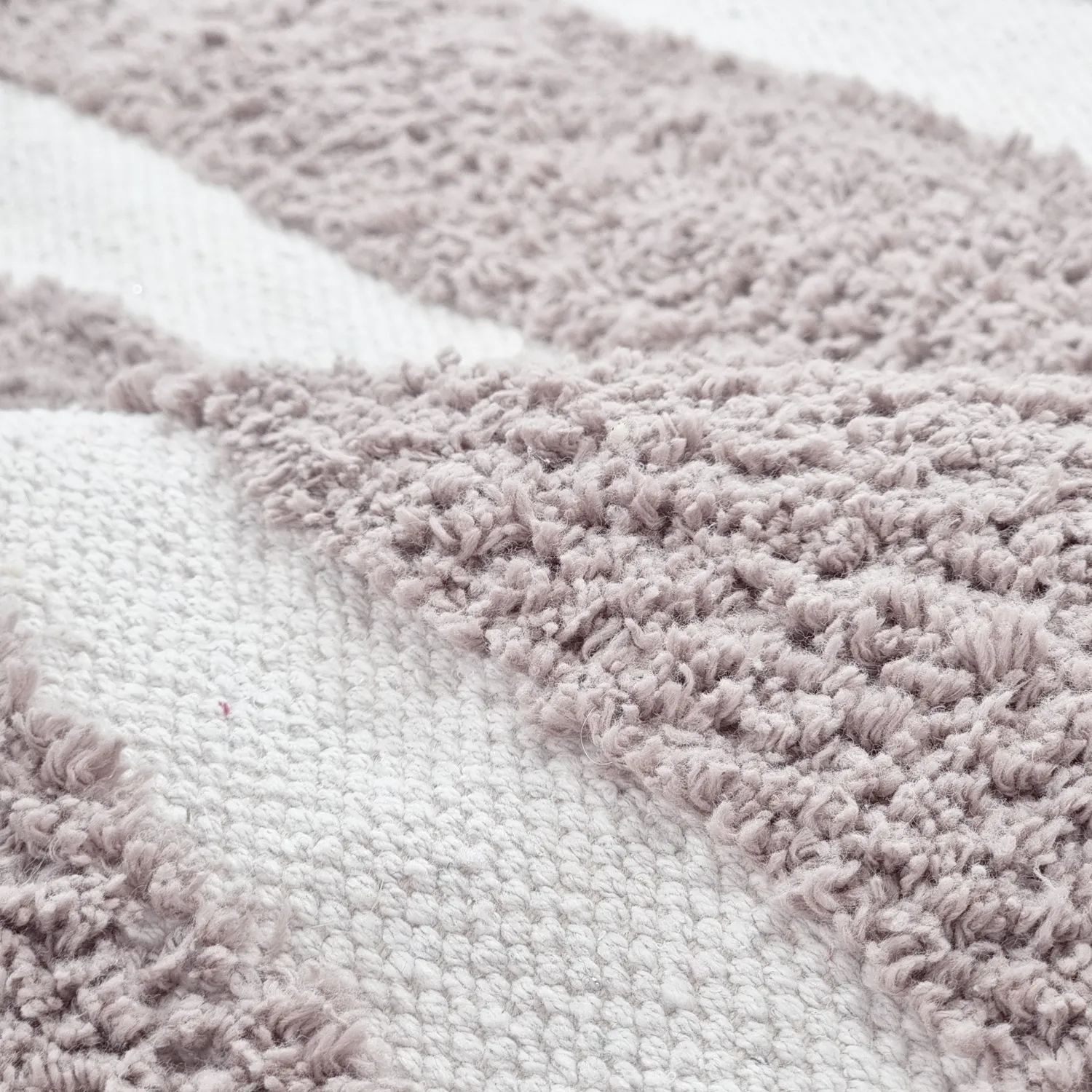 Rund matta - Callista Natural Cotton Shaggy (taupe)