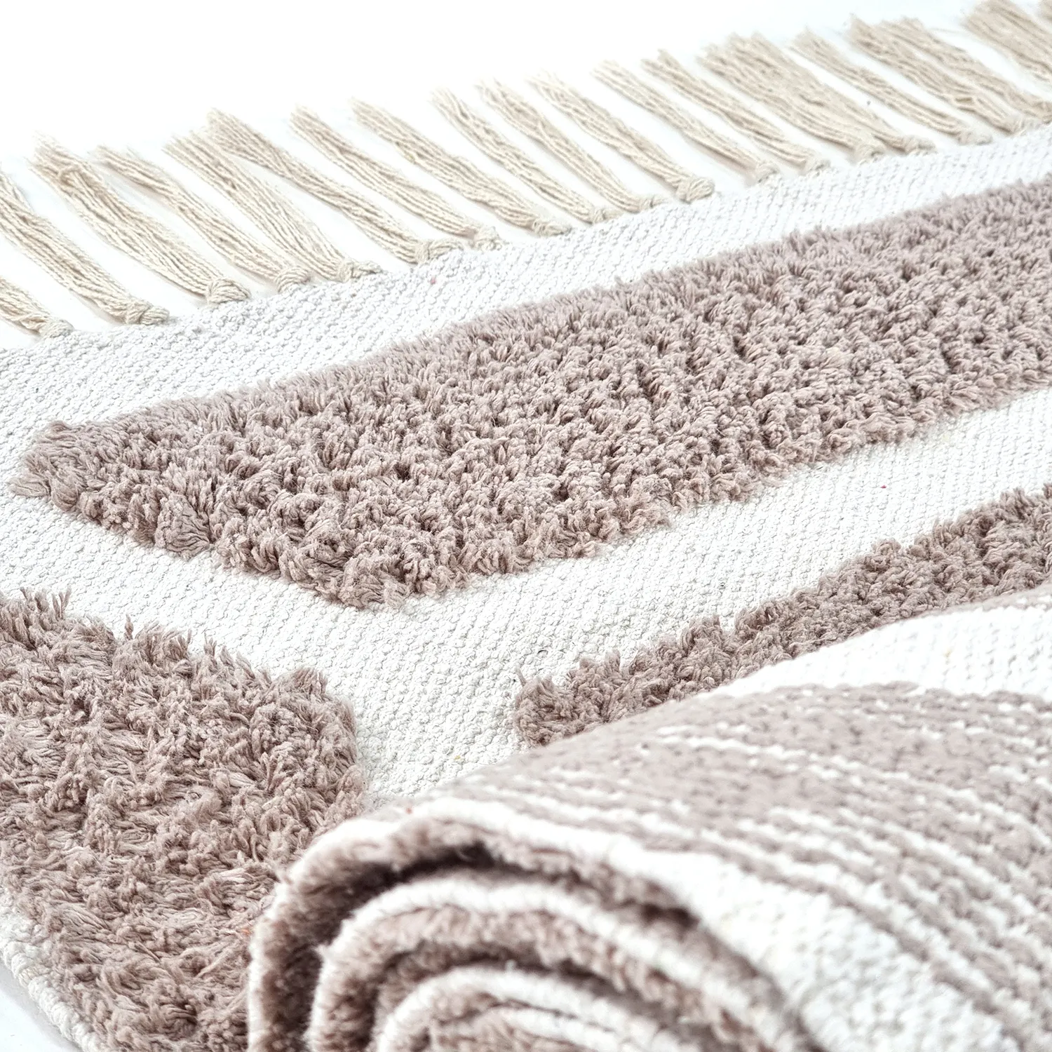 Ryamattor - Callista Natural Cotton Shaggy (taupe)