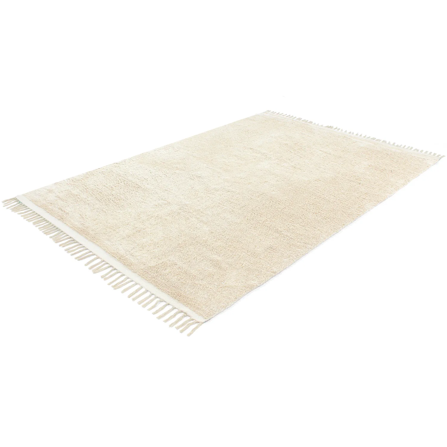 Ryamattor - Celina Natural Cotton Shaggy (offwhite/beige)