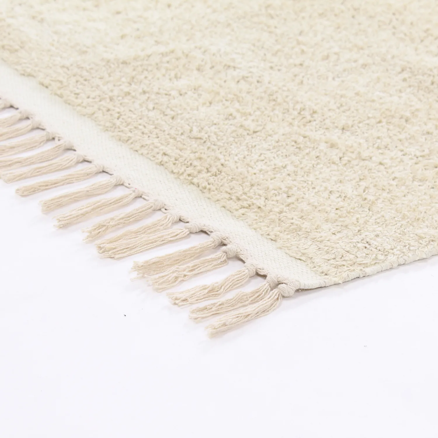 Ryamattor - Celina Natural Cotton Shaggy (offwhite/beige)
