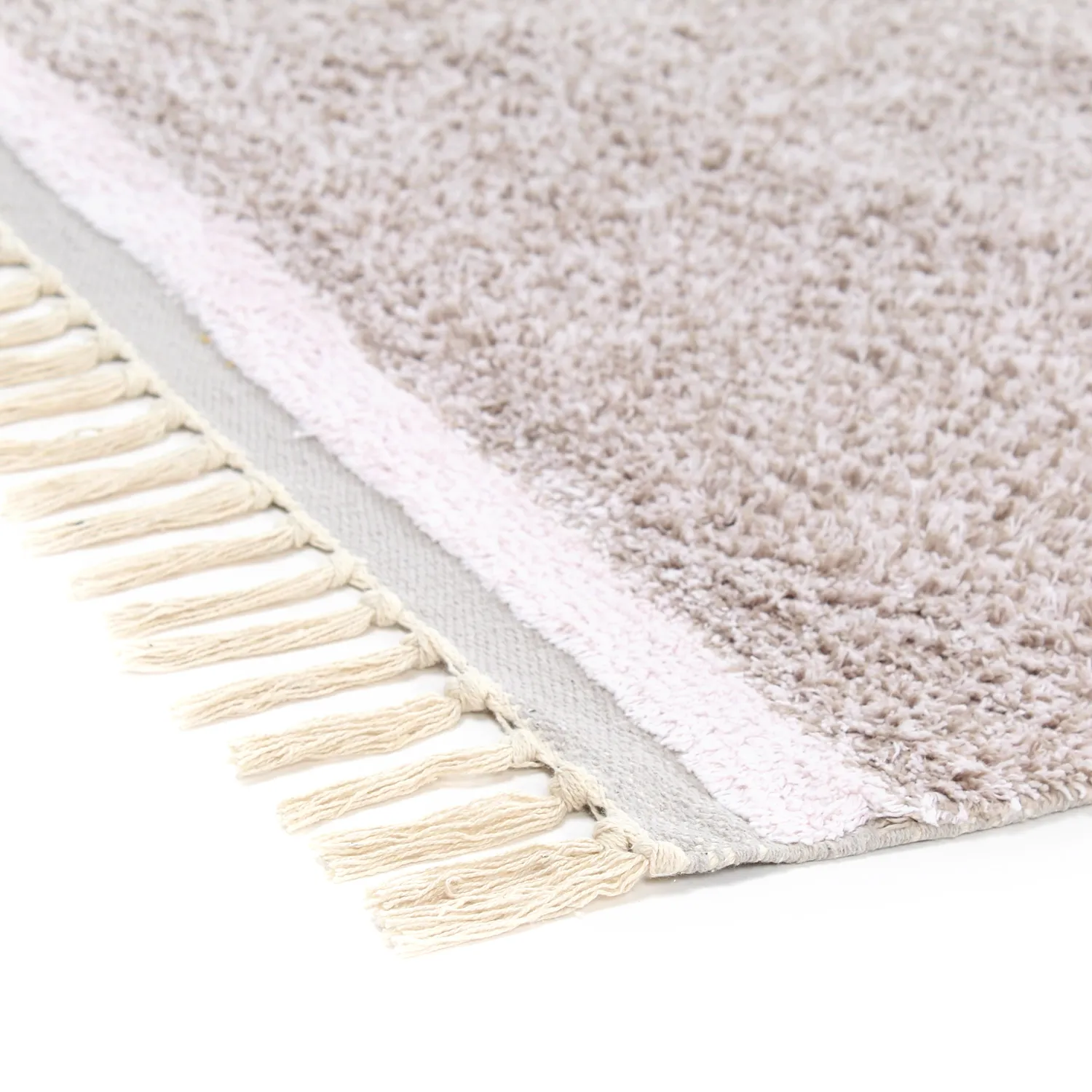 Ryamattor - Celina Natural Cotton Shaggy (taupe/lavendel)