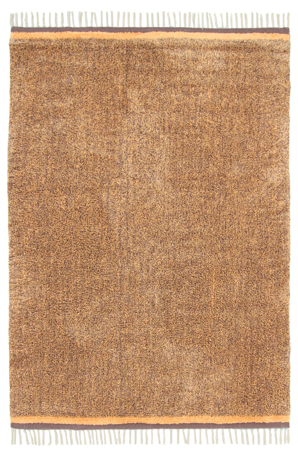 Ryamattor - Celina Natural Cotton Shaggy (brun/orange)