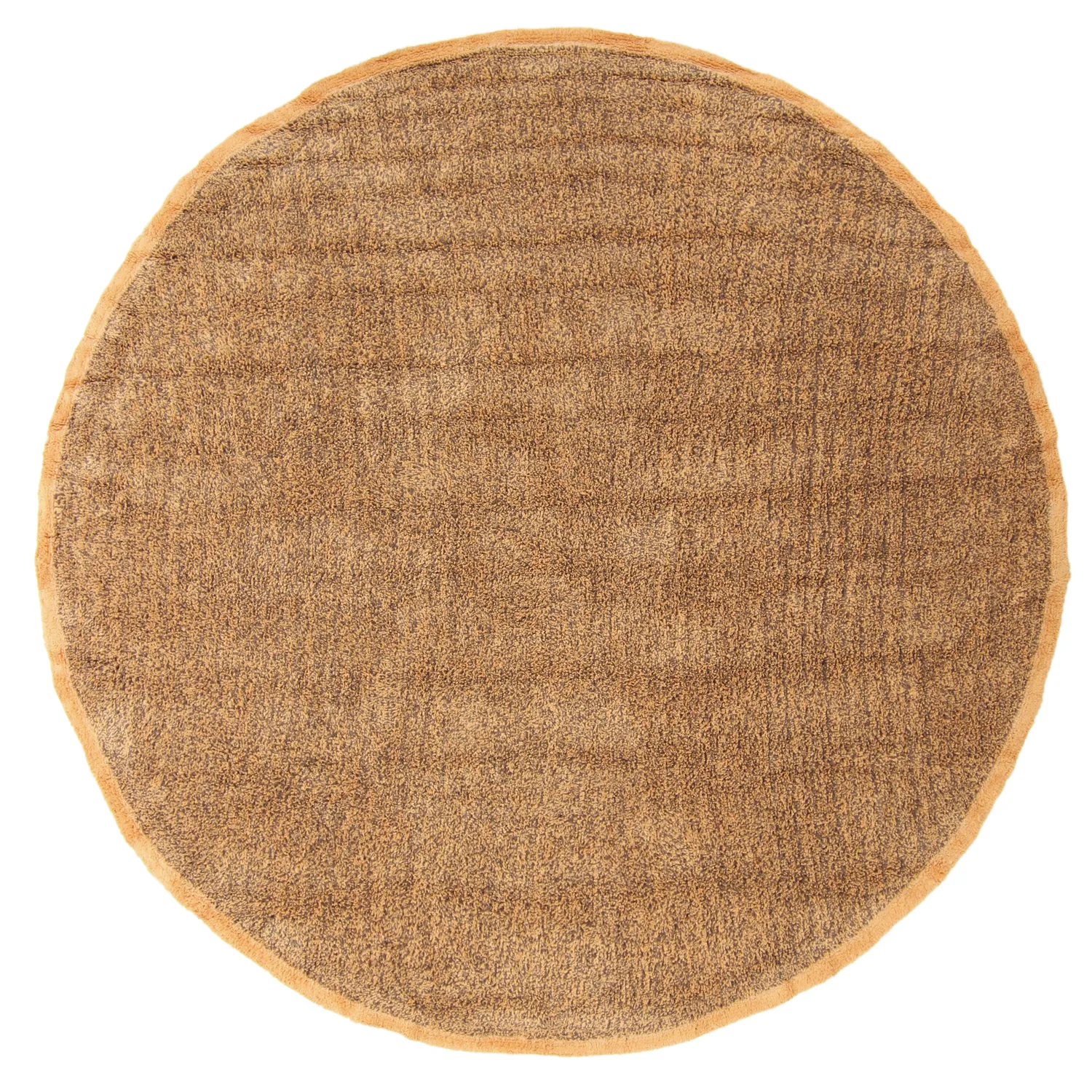 Rund matta - Celina Natural Cotton Shaggy (brun/orange)