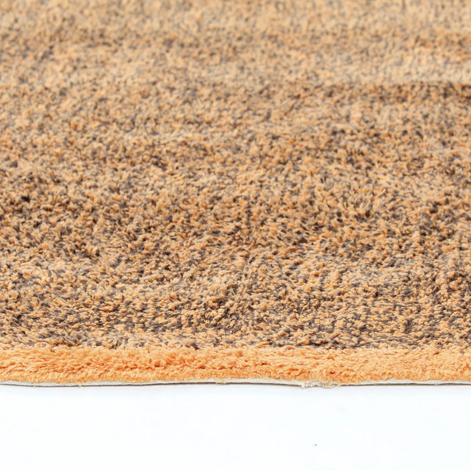 Rund matta - Celina Natural Cotton Shaggy (brun/orange)