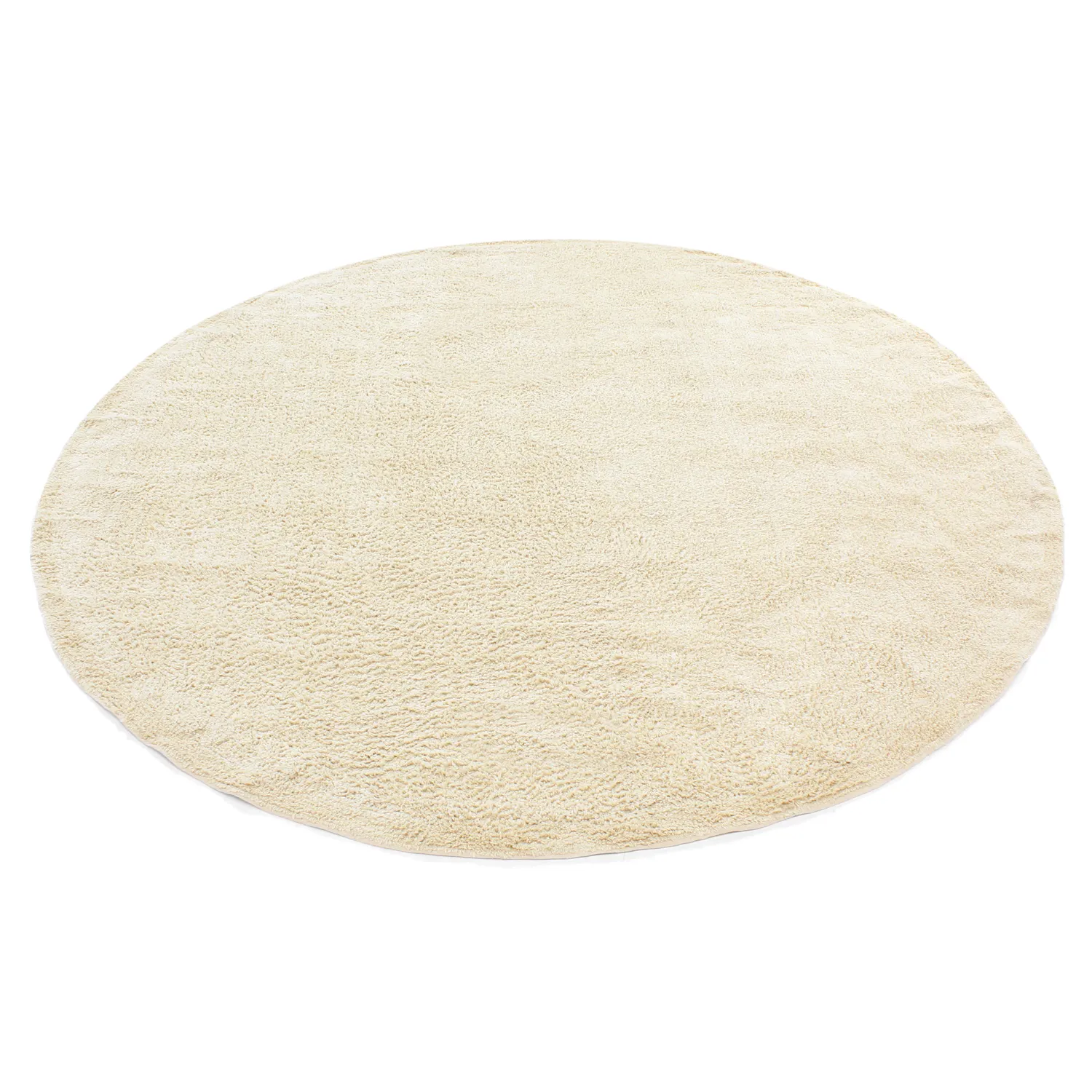 Rund matta - Celina Natural Cotton Shaggy (offwhite/beige)