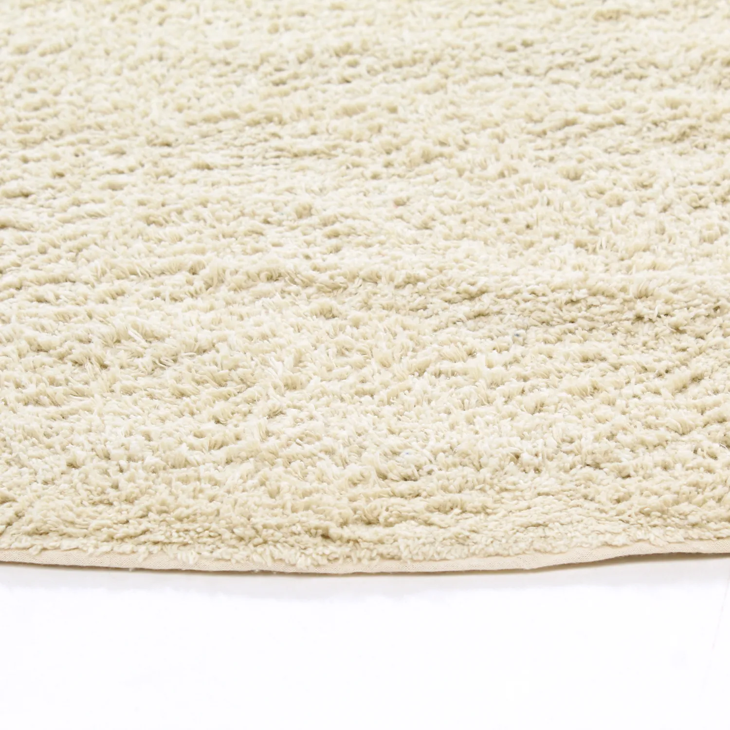 Rund matta - Celina Natural Cotton Shaggy (offwhite/beige)