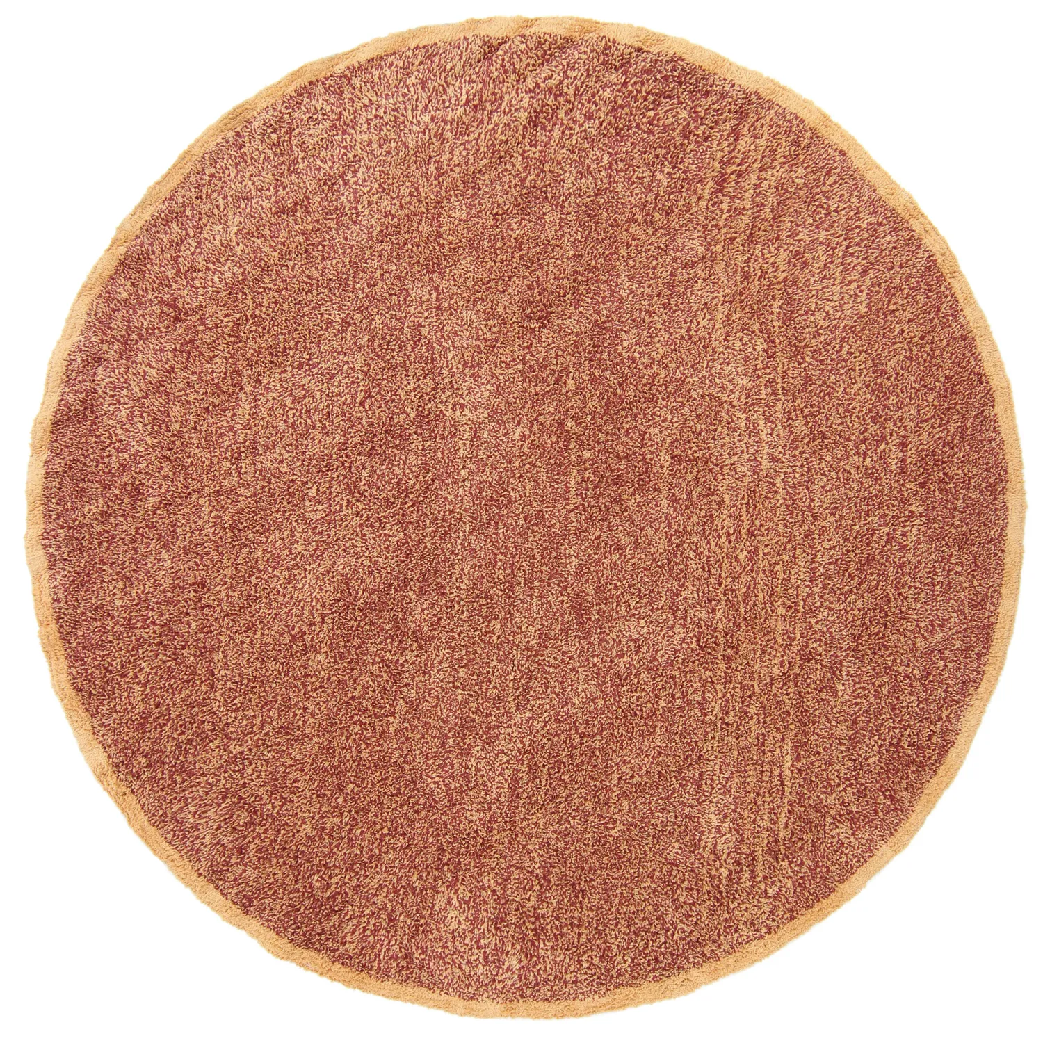 Rund matta - Celina Natural Cotton Shaggy (röd)