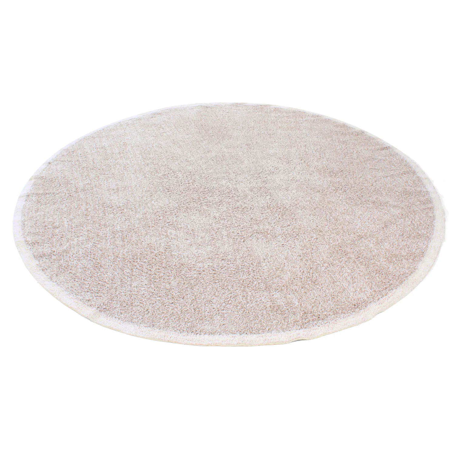 Rund matta - Celina Natural Cotton Shaggy (taupe/lavendel)