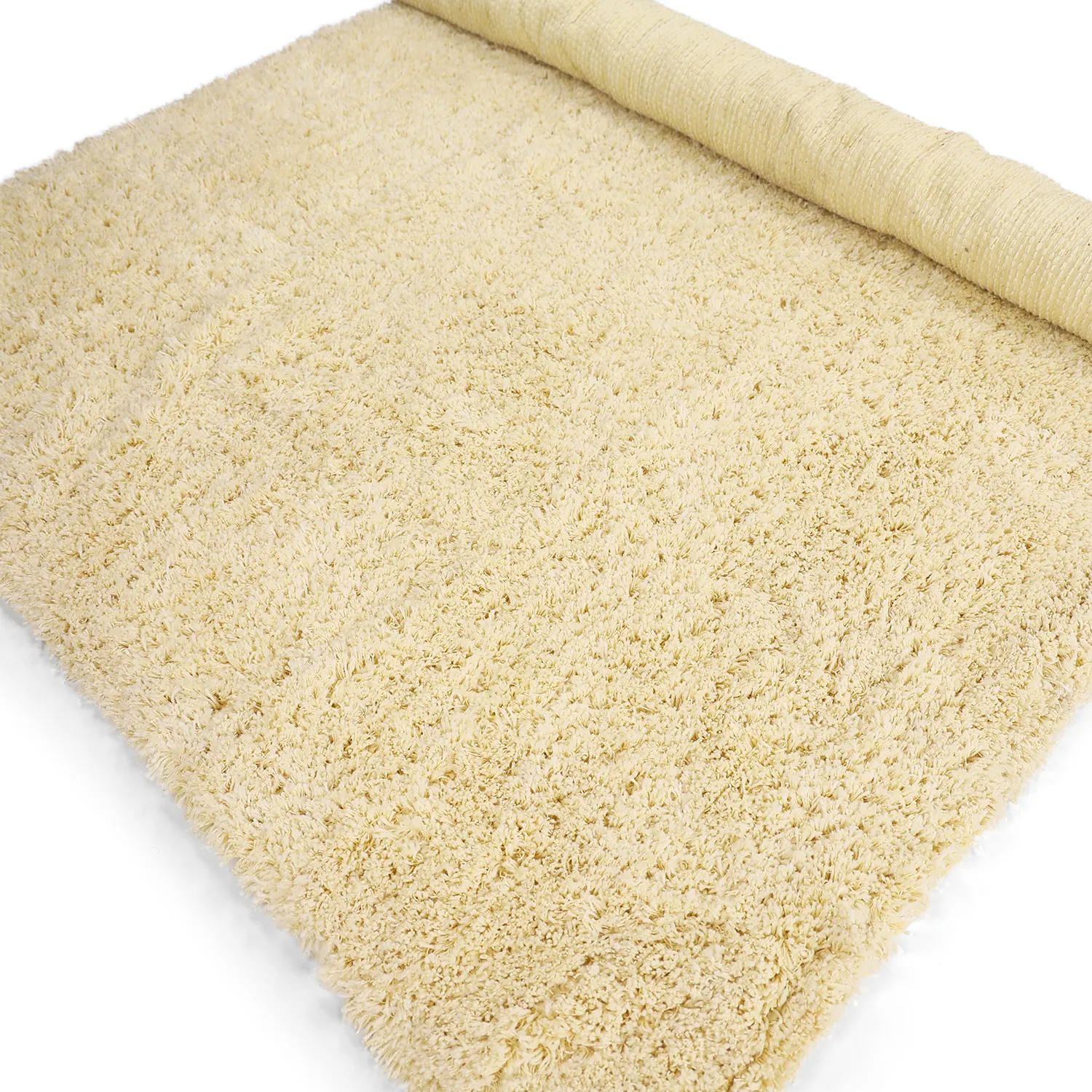 Ryamattor - Combarro Solid Cotton Shaggy (ljusgul)