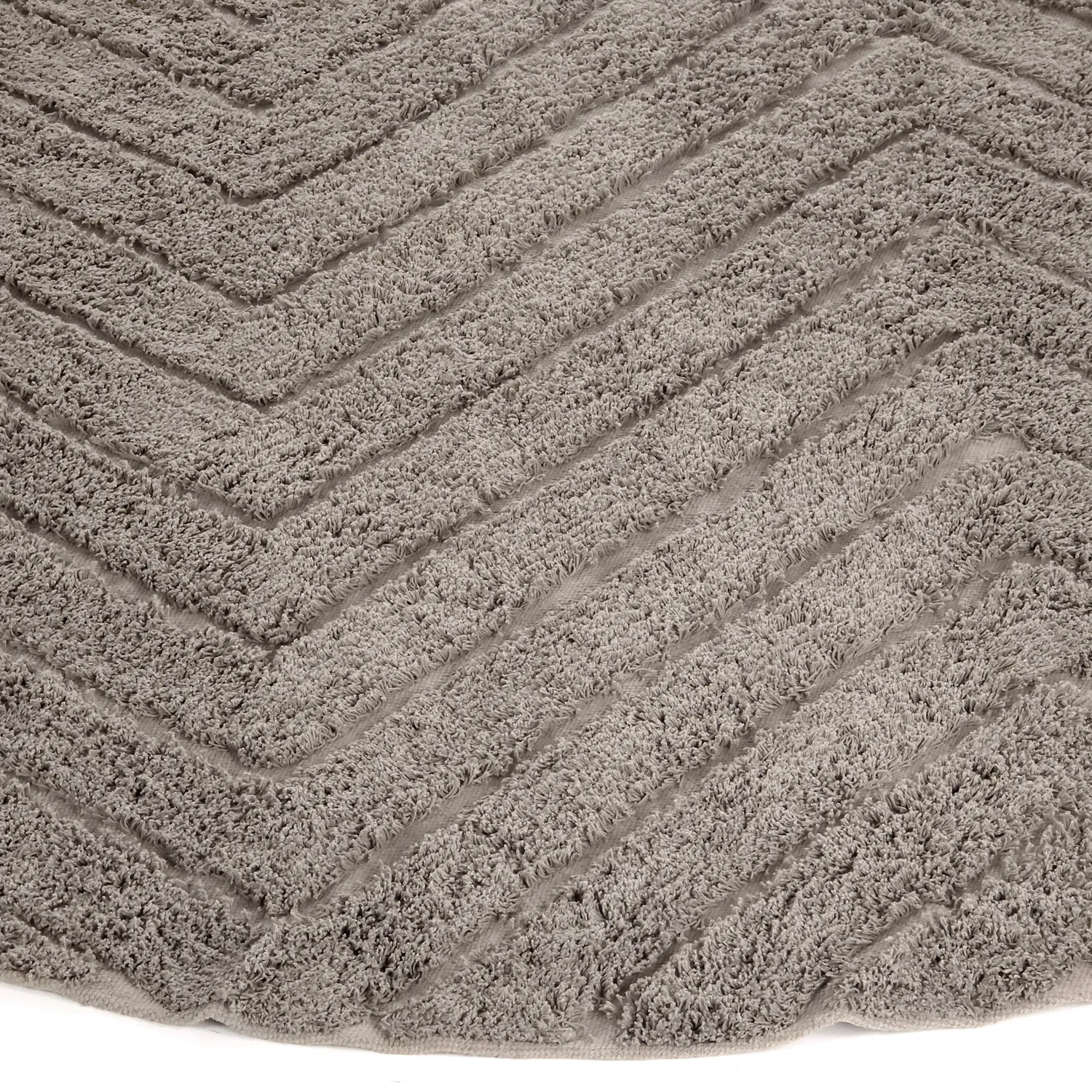 Rund matta - Conara Natural Cotton Shaggy (taupe)