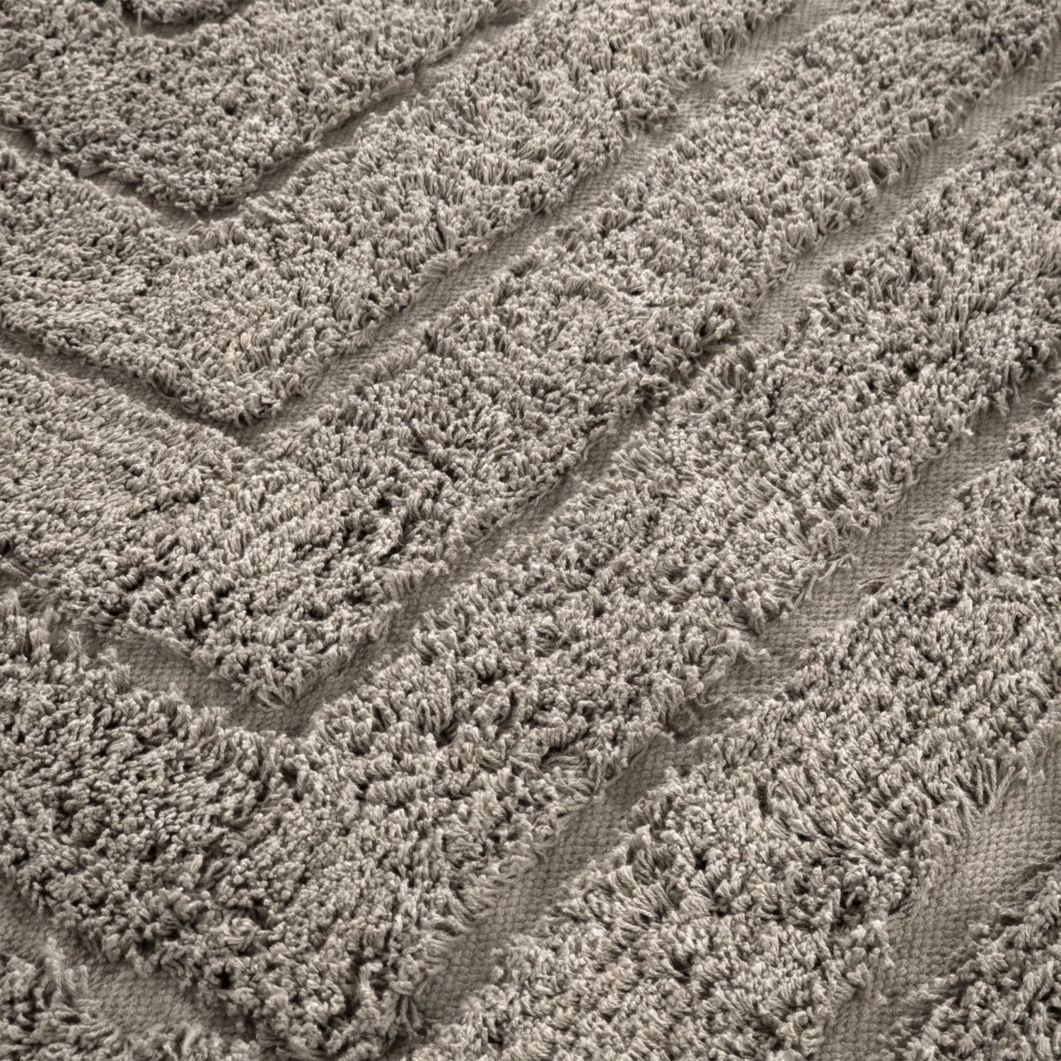 Rund matta - Conara Natural Cotton Shaggy (taupe)