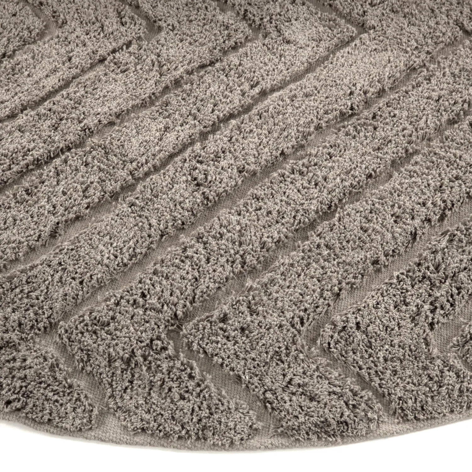 Rund matta - Conara Natural Cotton Shaggy (taupe)