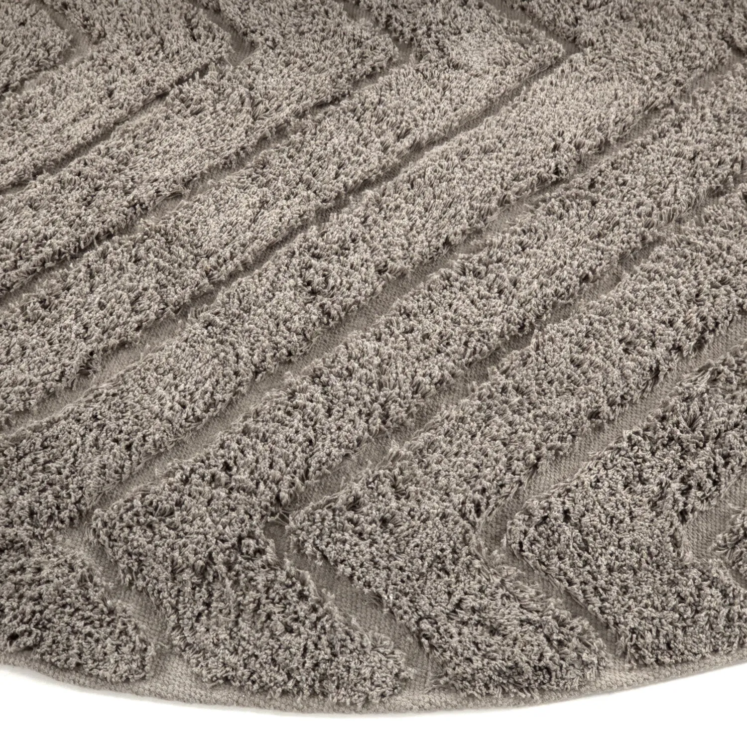Rund matta - Conara Natural Cotton Shaggy (taupe)