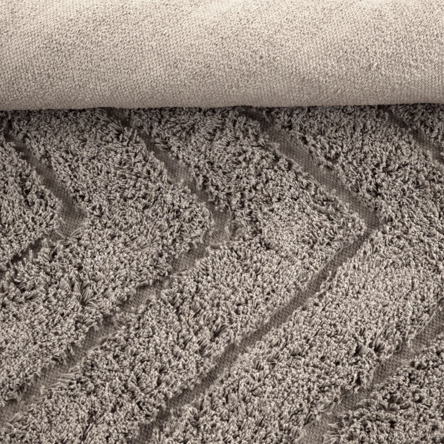 Rund matta - Conara Natural Cotton Shaggy (taupe)
