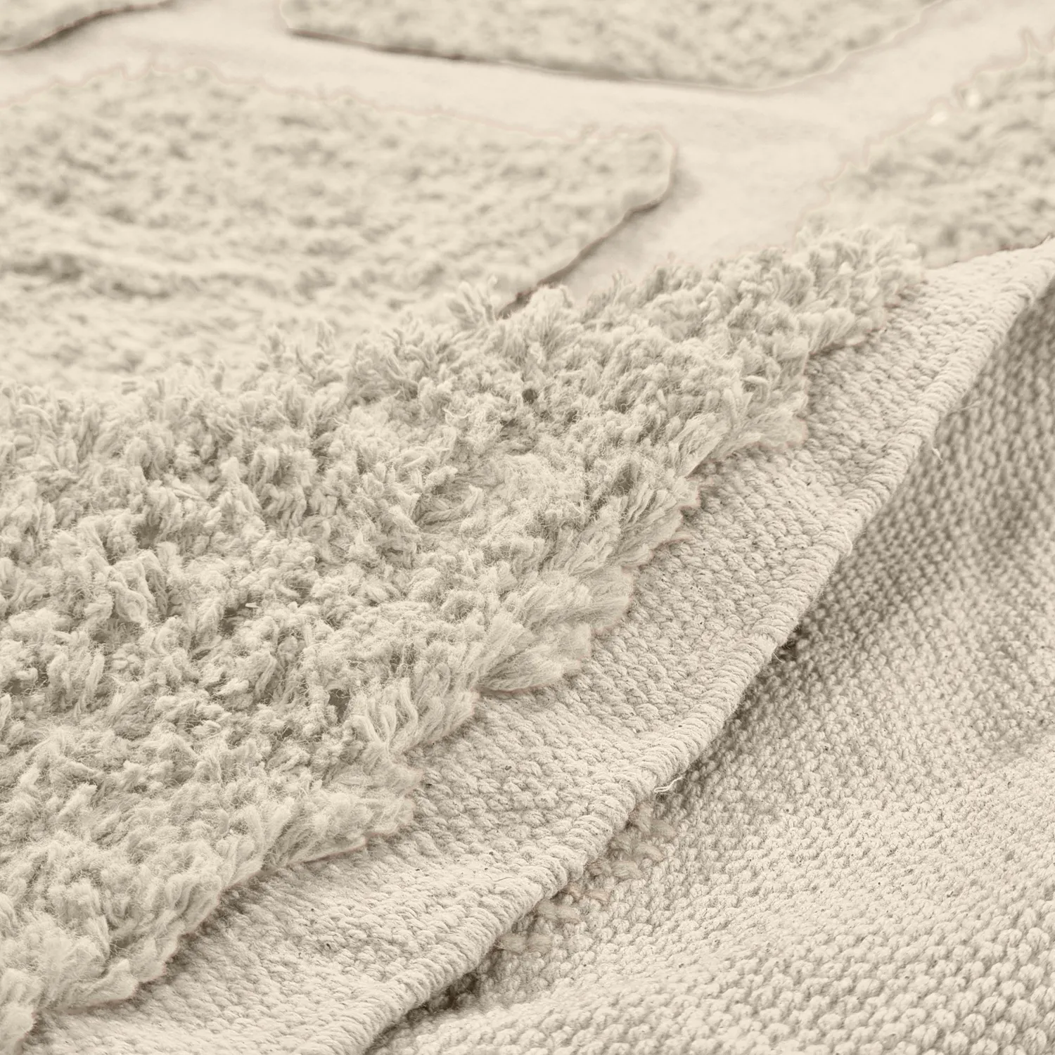Rund matta - Cyrus Natural Cotton Shaggy (beige)