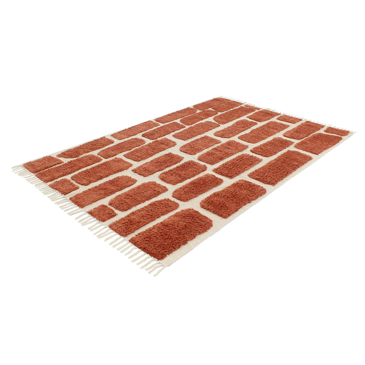 Ryamattor - Cyrus Natural Cotton Shaggy (brun)