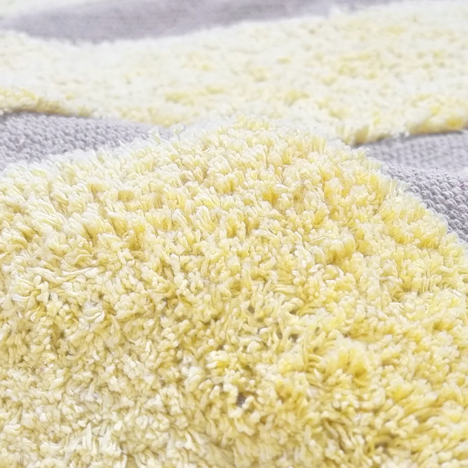 Rund matta - Cyrus Natural Cotton Shaggy (gul)