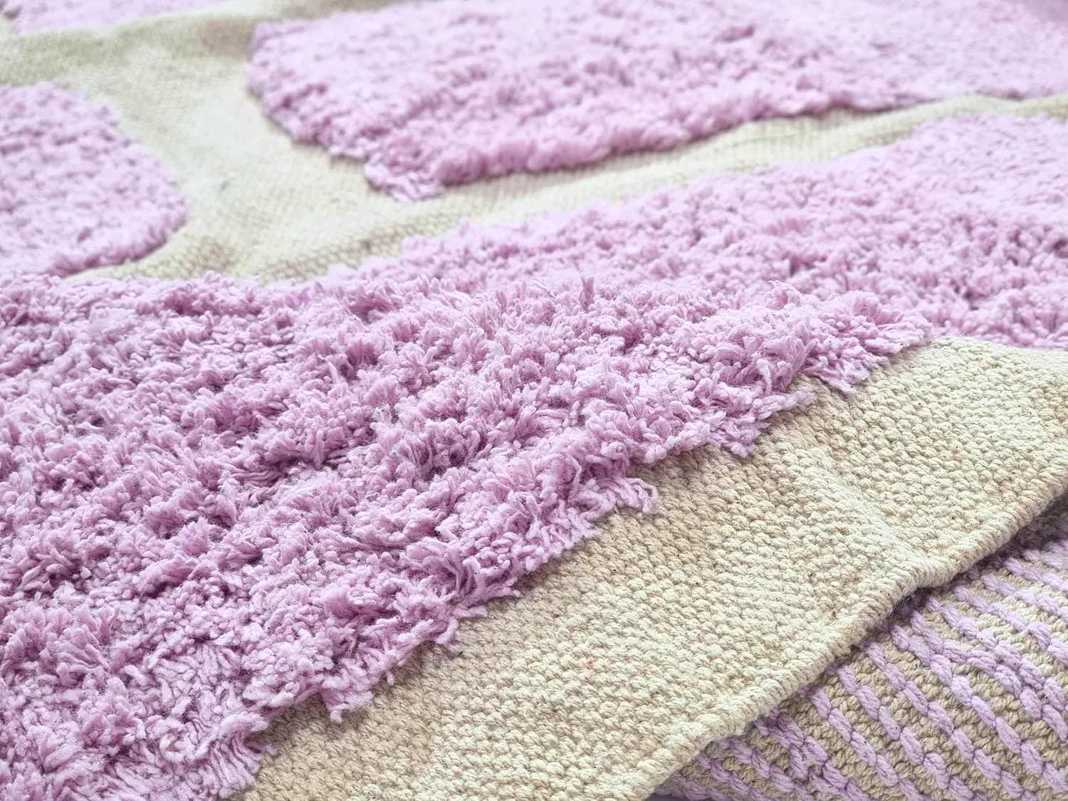 Ryamattor - Cyrus Natural Cotton Shaggy (lila)