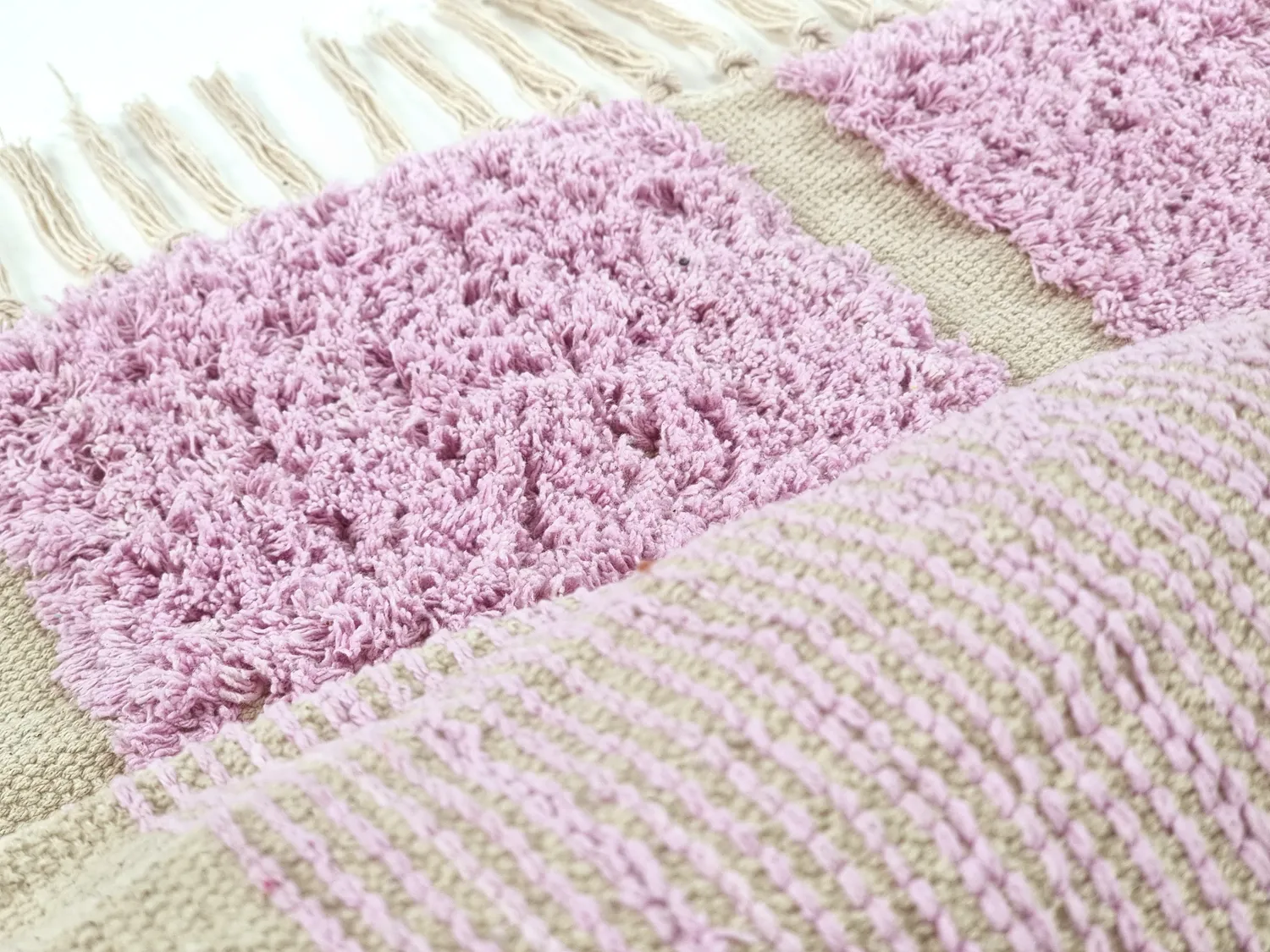 Ryamattor - Cyrus Natural Cotton Shaggy (lila)