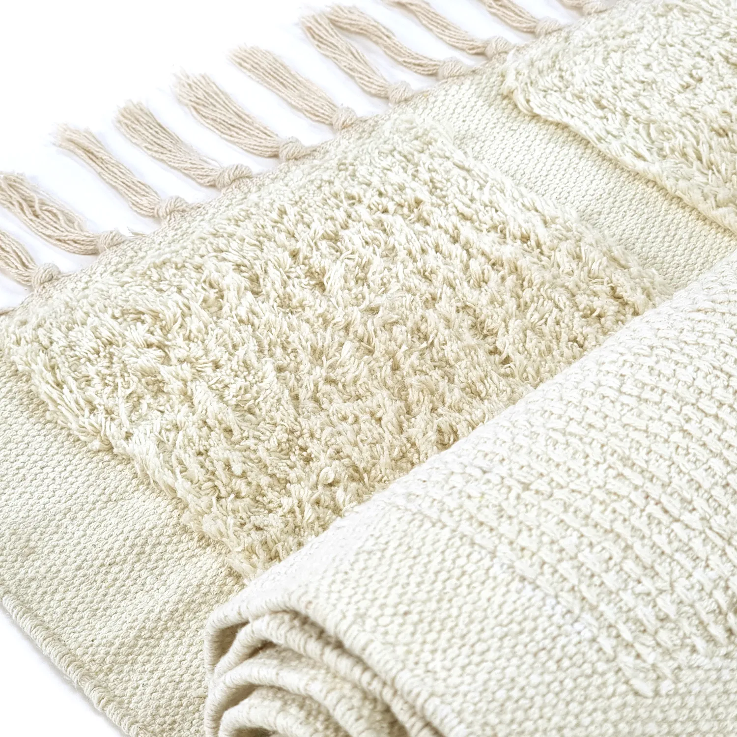 Ryamattor - Cyrus Natural Cotton Shaggy (offwhite)