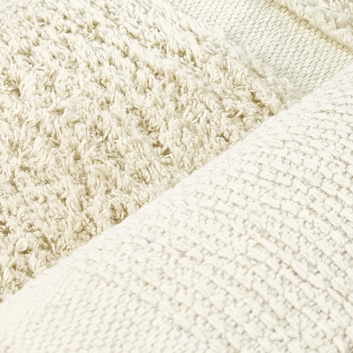 Rund matta - Cyrus Natural Cotton Shaggy (beige)